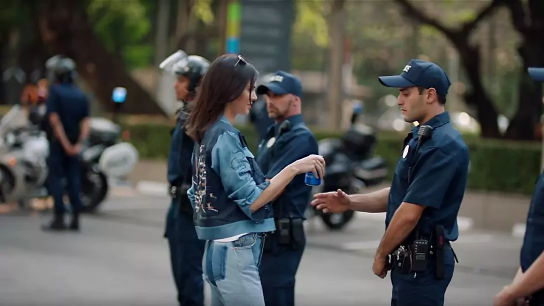 A still of a controversial ad run by Pepsi